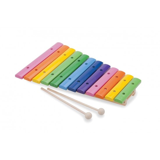 Xilofon Lemn - 12 note colorate