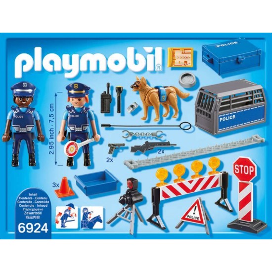 Playmobil City Action - Blocaj Rutier al Politiei