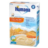 Cereale Humana cu 5 cereale si biscuiti de la 6 luni 200 g