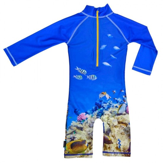 demonstration ventilation cool Costum de baie Coral Reef marime 74-80 protectie UV Swimpy | KidoStore.ro