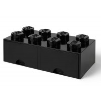 Cutie depozitare LEGO 2x4 cu sertare - Negru (40061733)