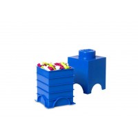 Cutie depozitare LEGO 1x1 - Albastru inchis