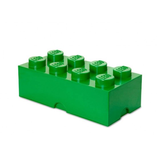 Cutie depozitare LEGO 2x4 - Verde inchis