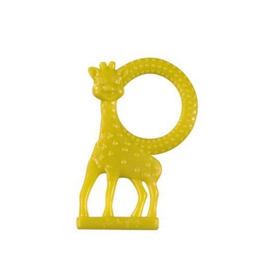Inel dentitie vanilie in cutie cadou Girafa Sophie Verde
