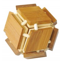Joc logic IQ din lemn bambus 3D Magic Box