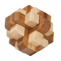 Joc logic IQ din lemn bambus in cutie metalica - 4
