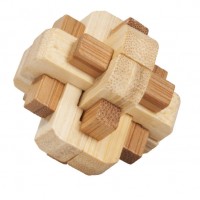 Joc logic IQ din lemn bambus in cutie metalica - 5