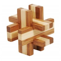 Joc logic IQ din lemn bambus in cutie metalica - 6