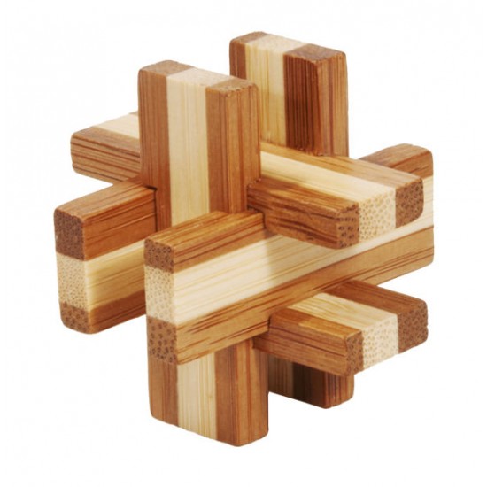 Joc logic IQ din lemn bambus in cutie metalica - 6