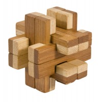 Joc logic IQ din lemn bambus in cutie metalica - 8
