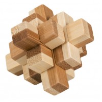 Joc logic IQ din lemn bambus in cutie metalica - 9