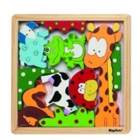 Joc puzzle din lemn Animale