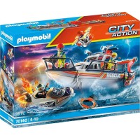 Playmobil City Action - Ambarcatiune de salvare cu personal