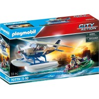 Playmobil City Action - Hidroavionul politiei si hot cu barca
