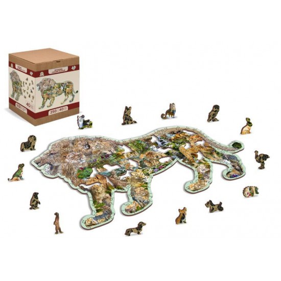 Puzzle din lemn Regele junglei 250 piese