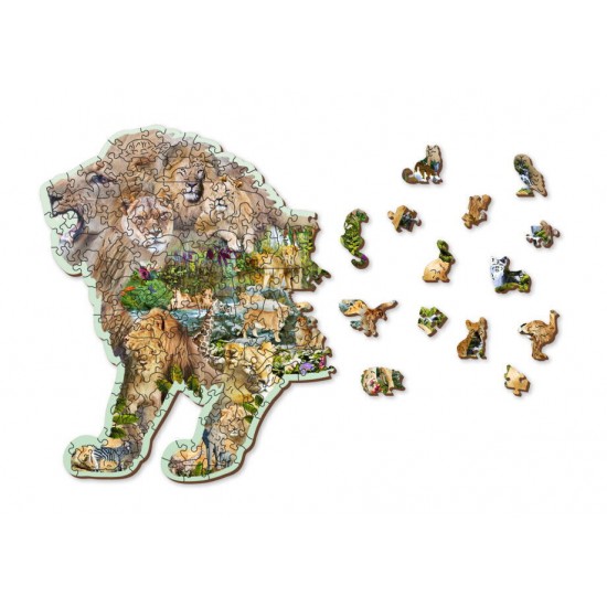 Puzzle din lemn Regele junglei 250 piese