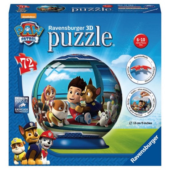 PUZZLE 3D PAW PATROL, 72 PIESE