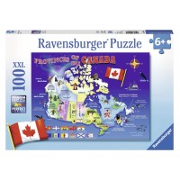 Puzzle Harta Canadei 100 piese