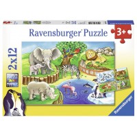 PUZZLE ZOO, 2x12 PIESE