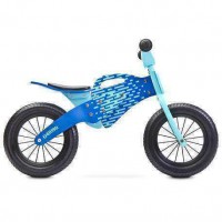 Bicicleta de lemn fara pedale Toyz Enduro Albastru