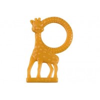 Inel dentitie vanilie in cutie cadou Girafa Sophie Orange - Vulli