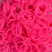 Elastice Rainbow Loom - Neon Roz