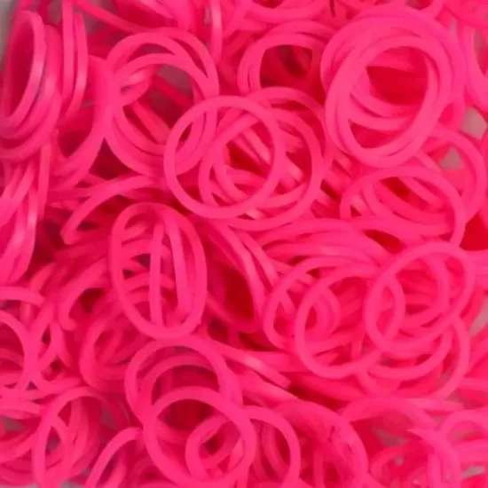 Elastice Rainbow Loom - Neon Roz