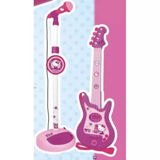 Set chitara si microfon Hello Kitty Set chitara si microfon Hello Kitty