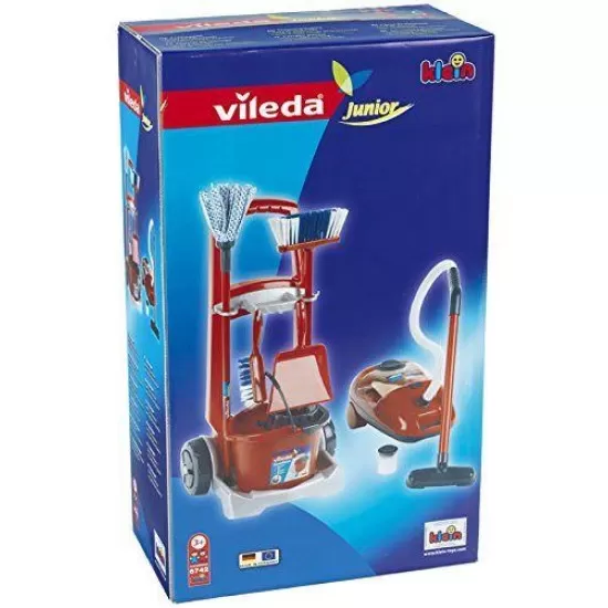 Set de jucarie carucior pentru menaj si aspirator Vileda Set de jucarie carucior pentru menaj si aspirator Vileda