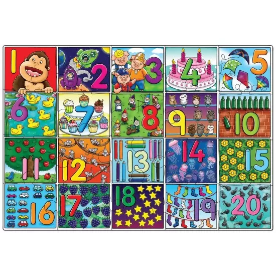 Puzzle - Invata numerele de la 1 la 20 Puzzle - Invata numerele de la 1 la 20