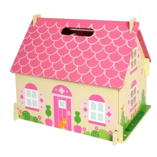 Casuta cu floricele pentru papusi - BigJigs Casuta cu floricele pentru papusi - BigJigs