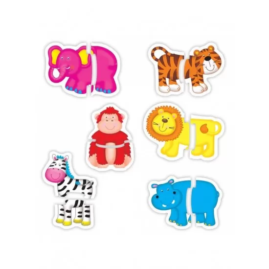 Mini Puzzle - Animale din jungla Mini Puzzle - Animale din jungla
