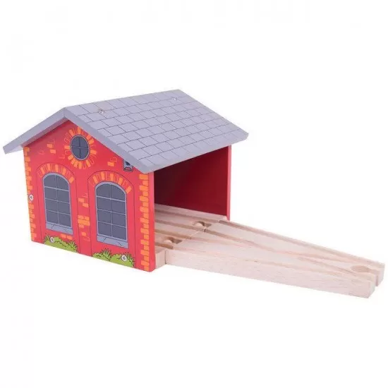 Hangar dublu pentru locomotive - BigJigs Hangar dublu pentru locomotive - BigJigs