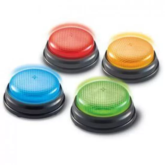 Sonerii cu lumini si sunete pentru raspuns - set 4 buc Sonerii cu lumini si sunete pentru raspuns - set 4 buc