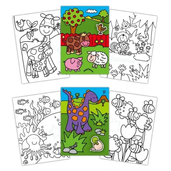Prima carte de colorat cu abtibilduri Prima carte de colorat cu abtibilduri
