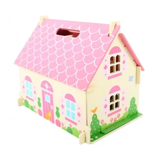 Casuta cu floricele pentru papusi - BigJigs Casuta cu floricele pentru papusi - BigJigs