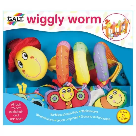 Jucarie pentru patut si carucior - Viermisorul Wiggly Worm Jucarie pentru patut si carucior - Viermisorul Wiggly Worm
