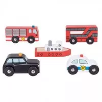Set 5 vehicule din lemn - BigJigs