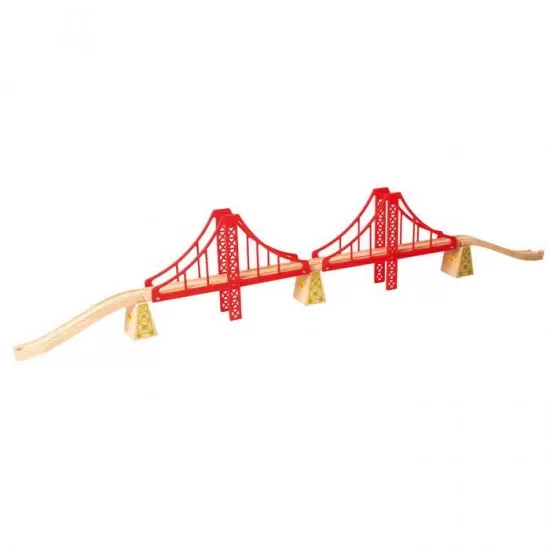 Pod dublu suspendat din lemn - BigJigs Pod dublu suspendat din lemn - BigJigs