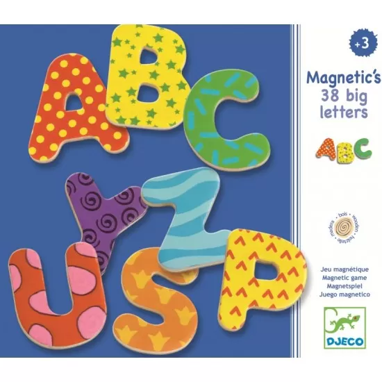 38 Litere magnetice colorate pentru copii 38 Litere magnetice colorate pentru copii