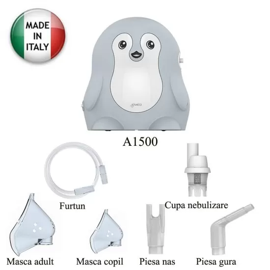 Aparat aerosoli cu piston Pinguin A1500 Emed Aparat aerosoli cu piston Pinguin A1500 Emed