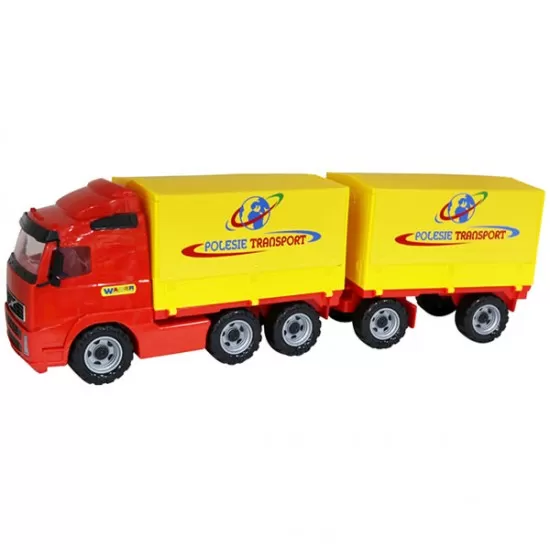 Camion cu remorca si prelata Powertruck 78 cm - Wader Camion cu remorca si prelata Powertruck 78 cm - Wader