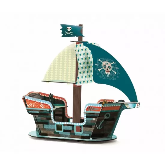 Corabia piratilor Djeco macheta 3D Corabia piratilor Djeco macheta 3D