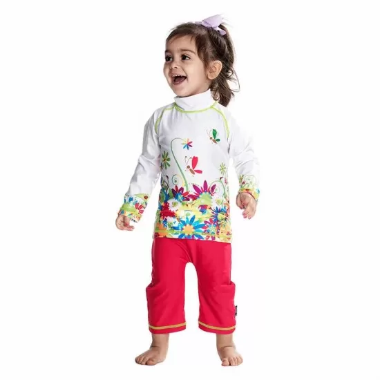 Costum de baie Flowers marime 86 - 92 protectie UV Swimpy