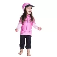 Costum de baie Pink Ocean marime 86-92 protectie UV Swimpy