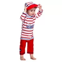 Costum de baie SeaLife red marime 98-104 protectie UV Swimpy