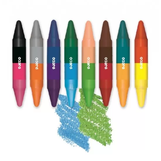 Creioane de colorat duble Djeco Creioane de colorat duble Djeco