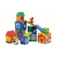 Cuburi de construit cu animale Cubanimo Djeco