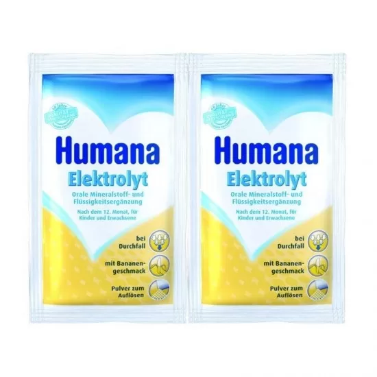 Humana Elektrolyt banane de la 1 an folie cu 2 plicuri * 6,25 g Humana Elektrolyt banane de la 1 an folie cu 2 plicuri * 6,25 g