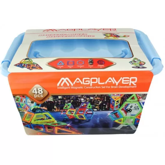 Joc de constructie magnetic - 48 piese Joc de constructie magnetic - 48 piese